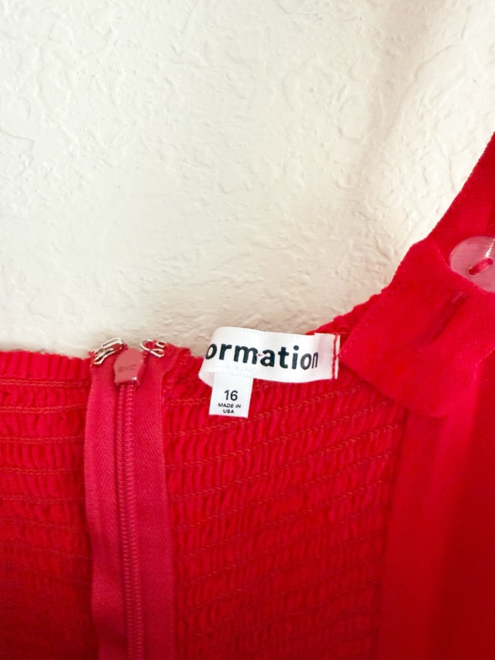 Reformation Taiga Red Fit & Flare Mini Dress Size 16 - Picture 4 of 7